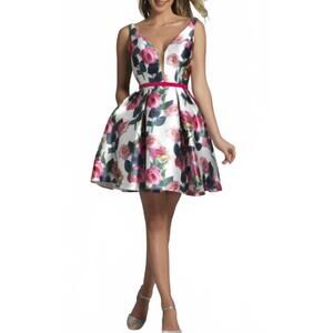 NEW DAVE & JOHNNY floral a-line dress in floral
